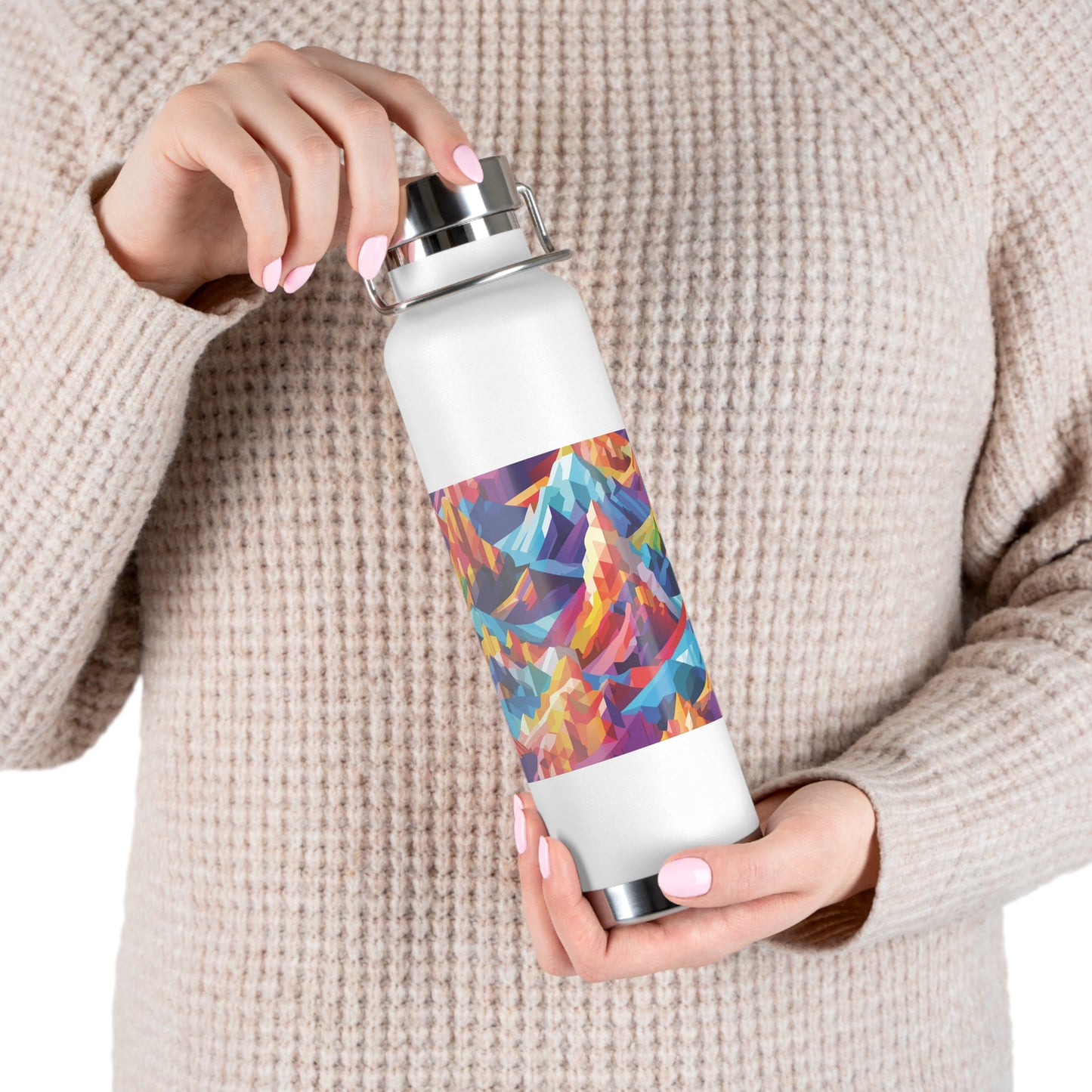 Colorful Copper Insulated Water Bottle - 22oz