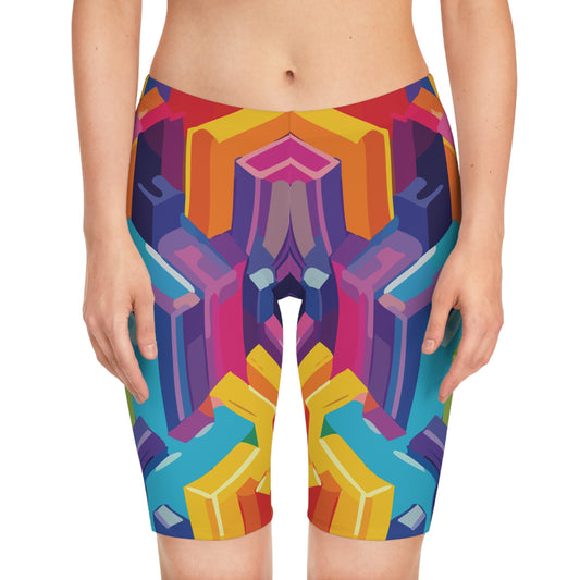 Bike Shorts with Abstract prints