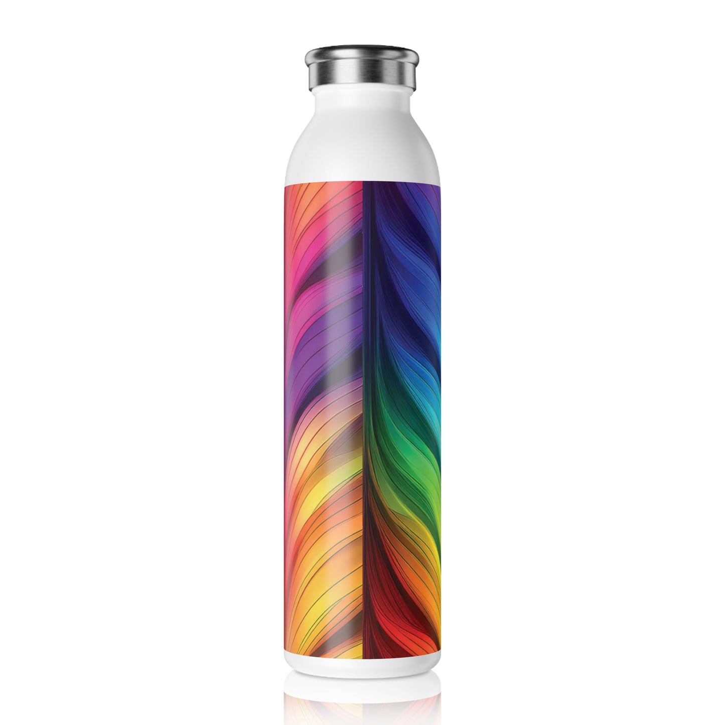 Vibrant Slim Water Bottle - Colorful Design for Active Lifestyles, 20oz