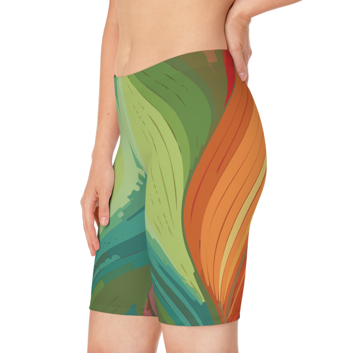 Bike Shorts with Abstract prints