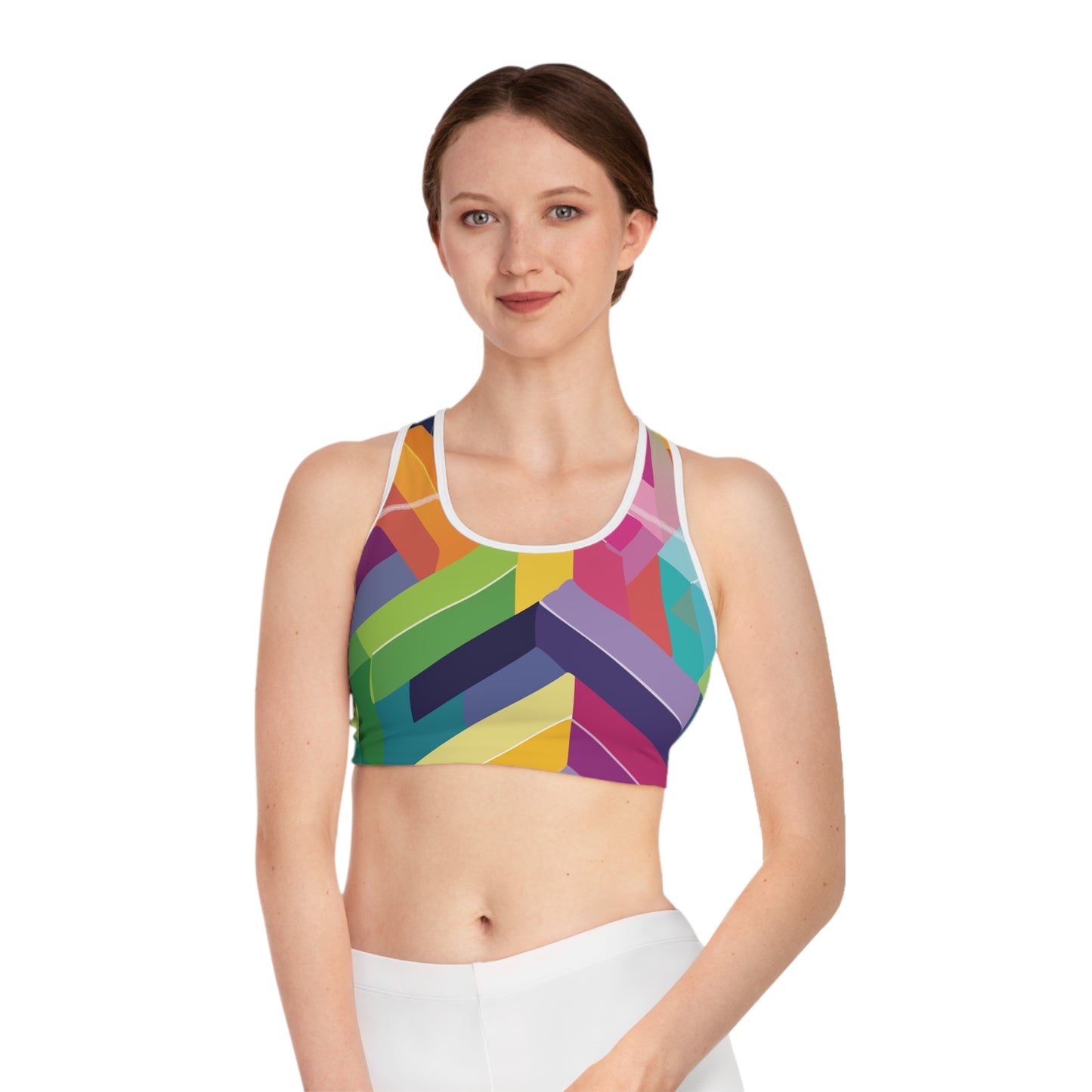 Soutien-gorge de sport avec imprimés abstraits