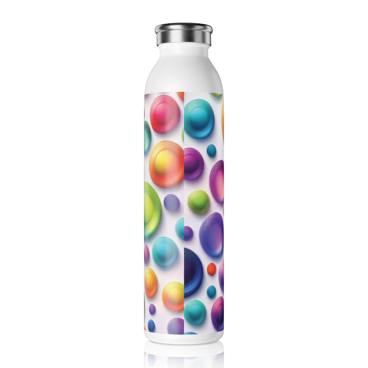 Vibrant Slim Water Bottle - Colorful Design for Active Lifestyles, 20oz