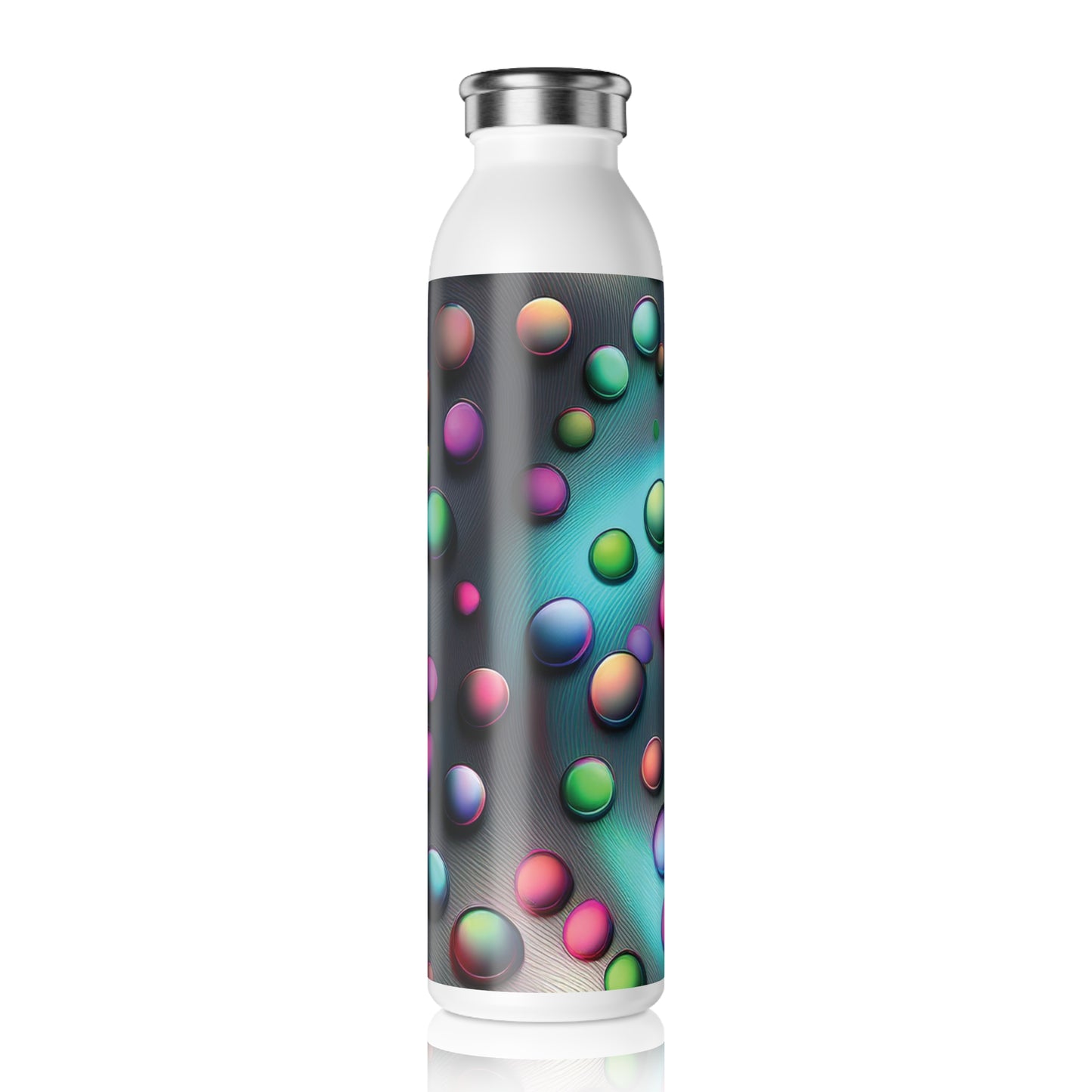 Vibrant Slim Water Bottle - Colorful Design for Active Lifestyles, 20oz