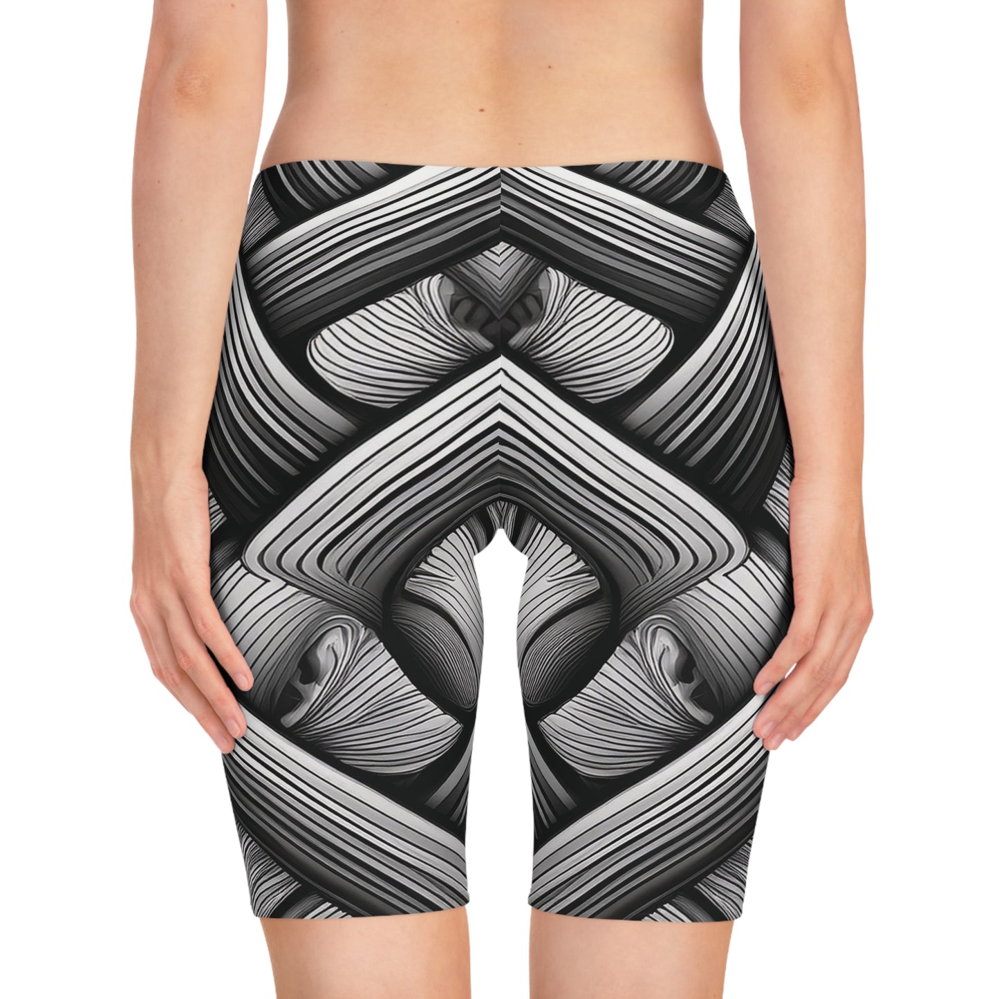 Bike Shorts In Black and White