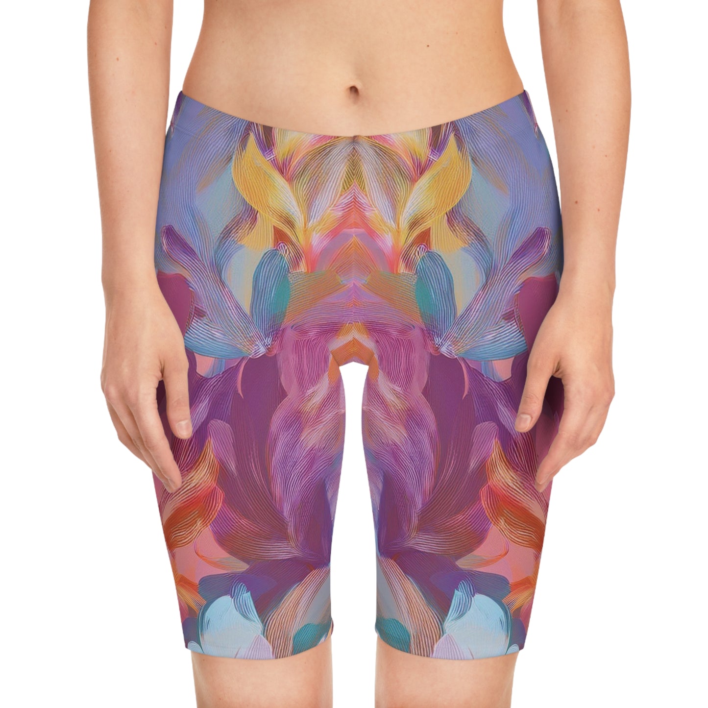 Bike Shorts with Abstract prints