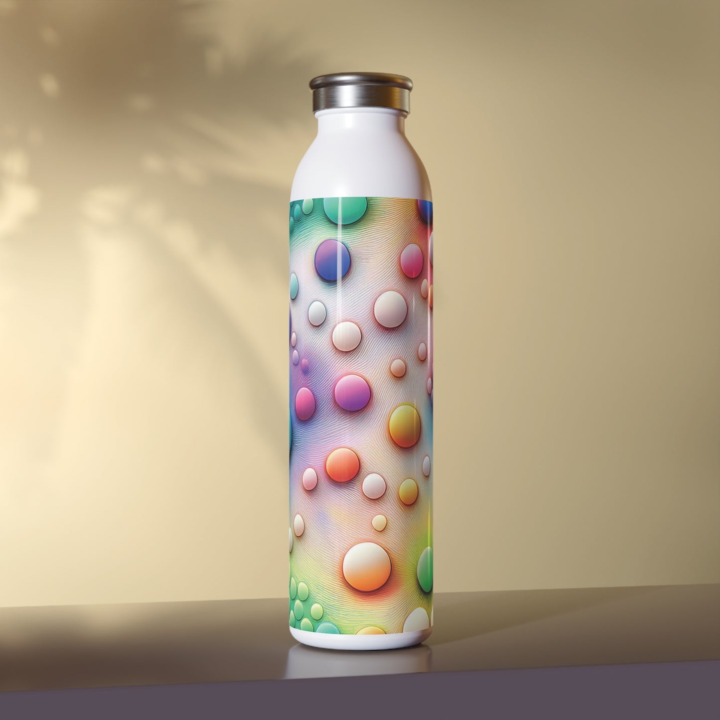 Vibrant Slim Water Bottle - Colorful Design for Active Lifestyles, 20oz