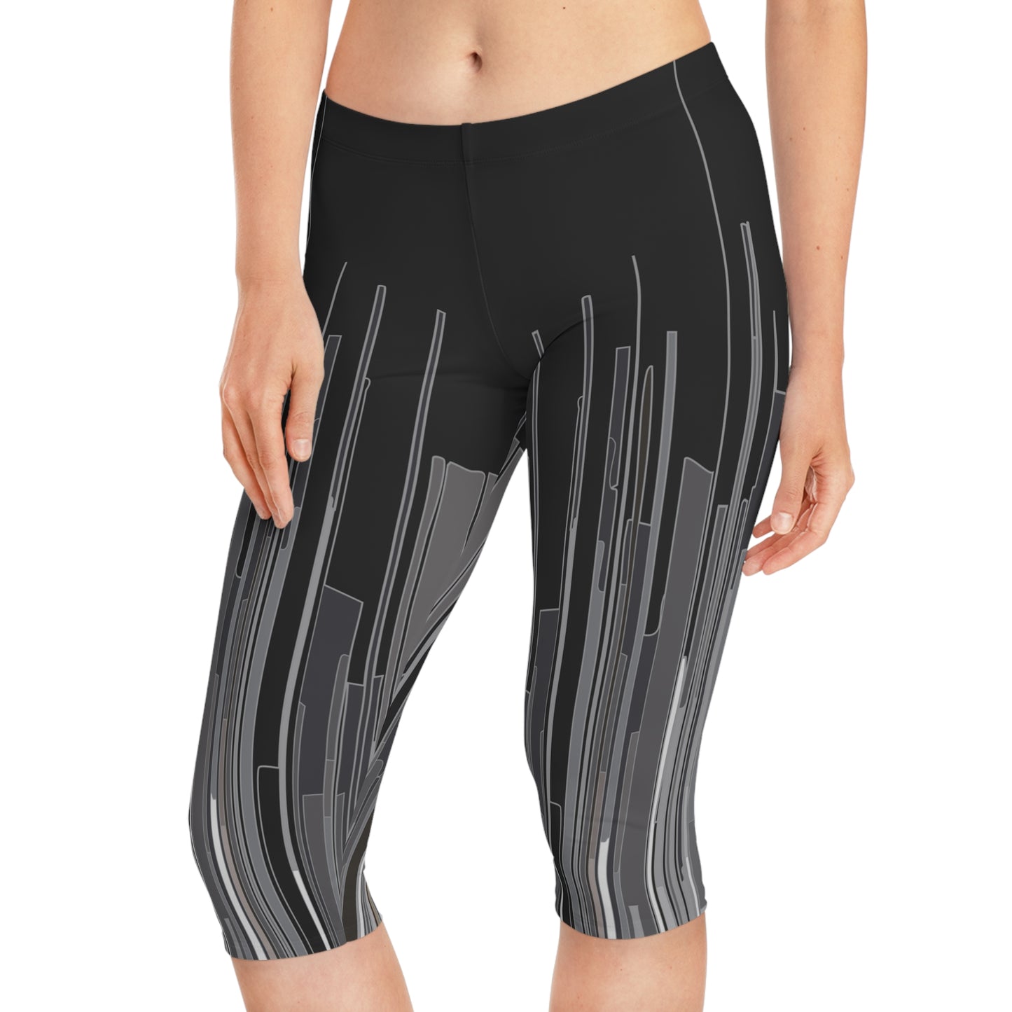 Capri leggings with Stripes and Lines