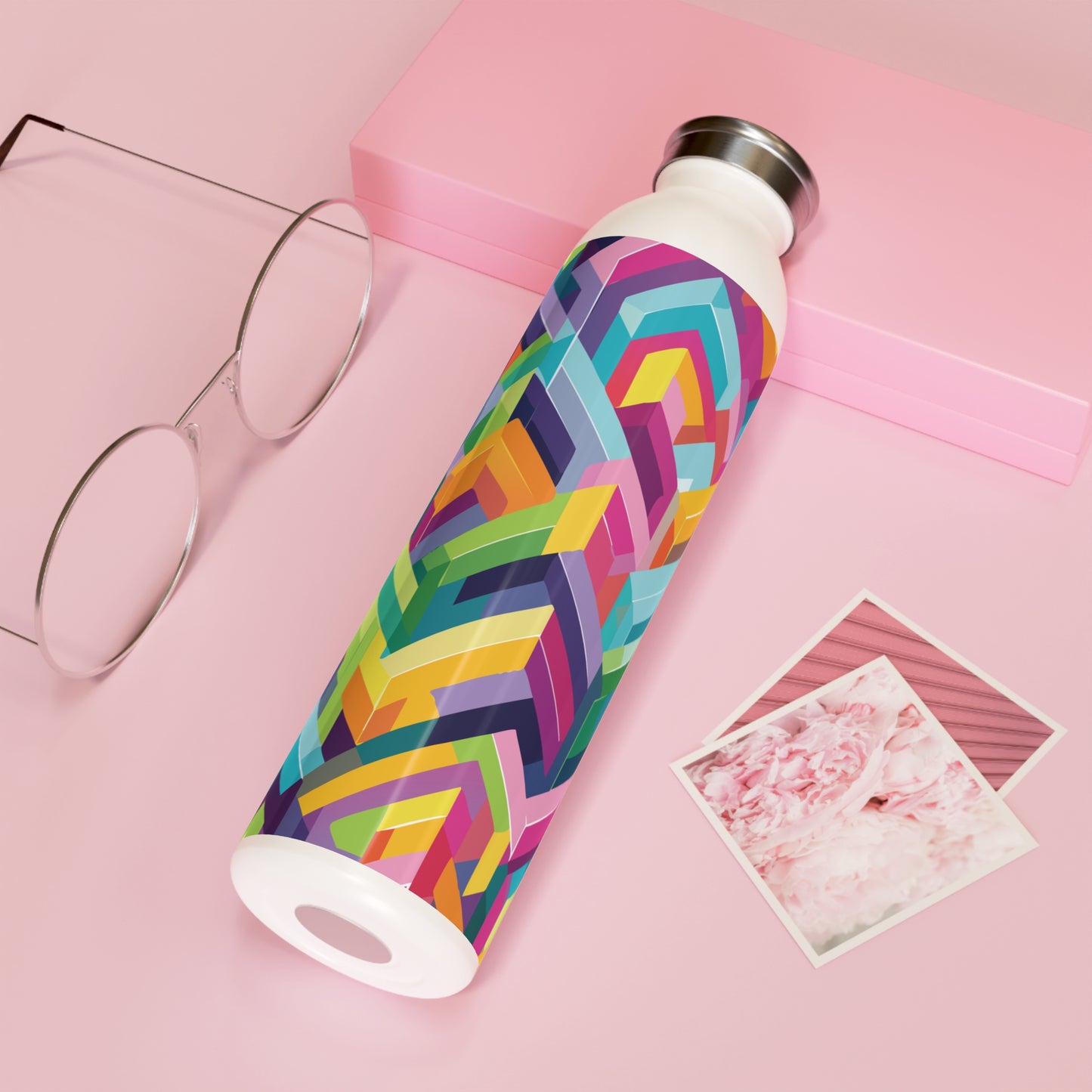 Vibrant Slim Water Bottle - Colorful Design for Active Lifestyles