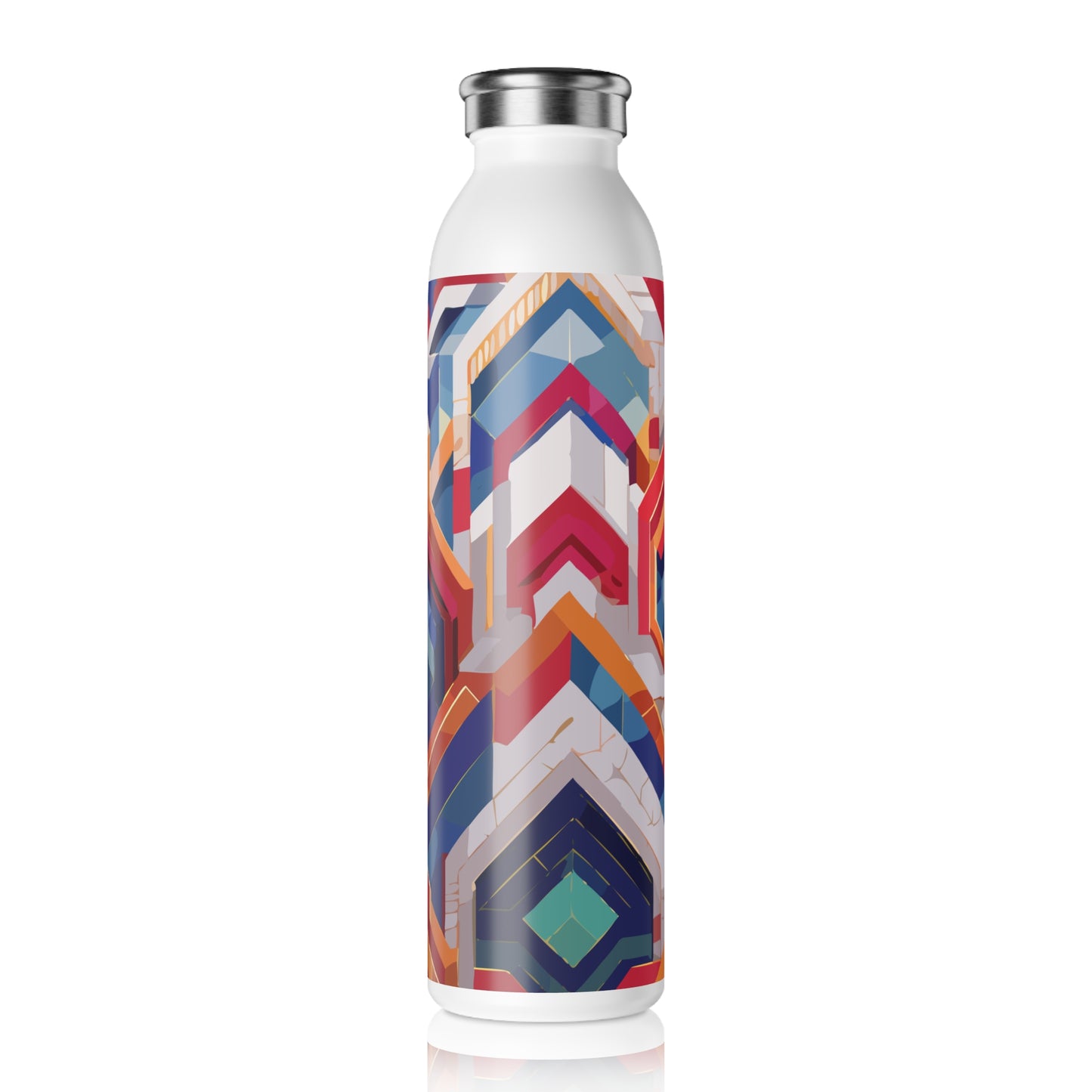 Vibrant Slim Water Bottle - Colorful Design for Active Lifestyles, 20oz