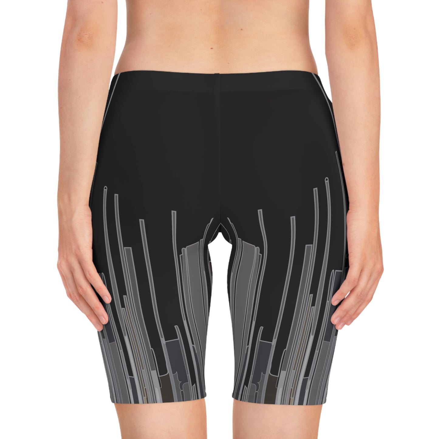 Bike Shorts with Stripes and Lines