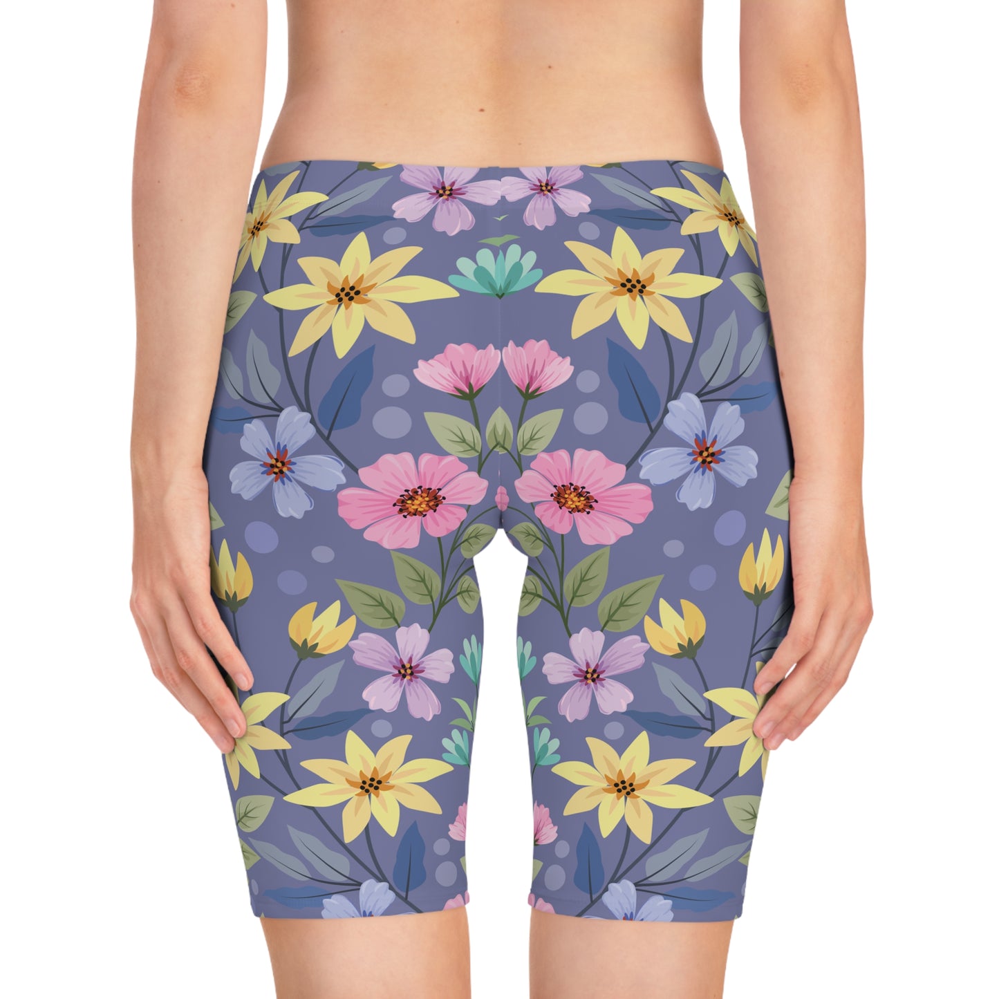 Short cycliste à imprimé floral