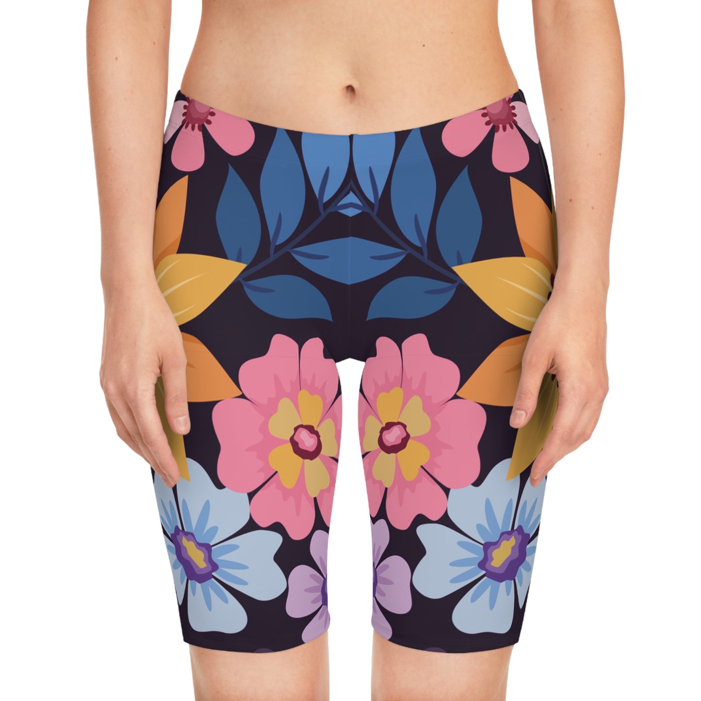 Short cycliste à imprimé floral