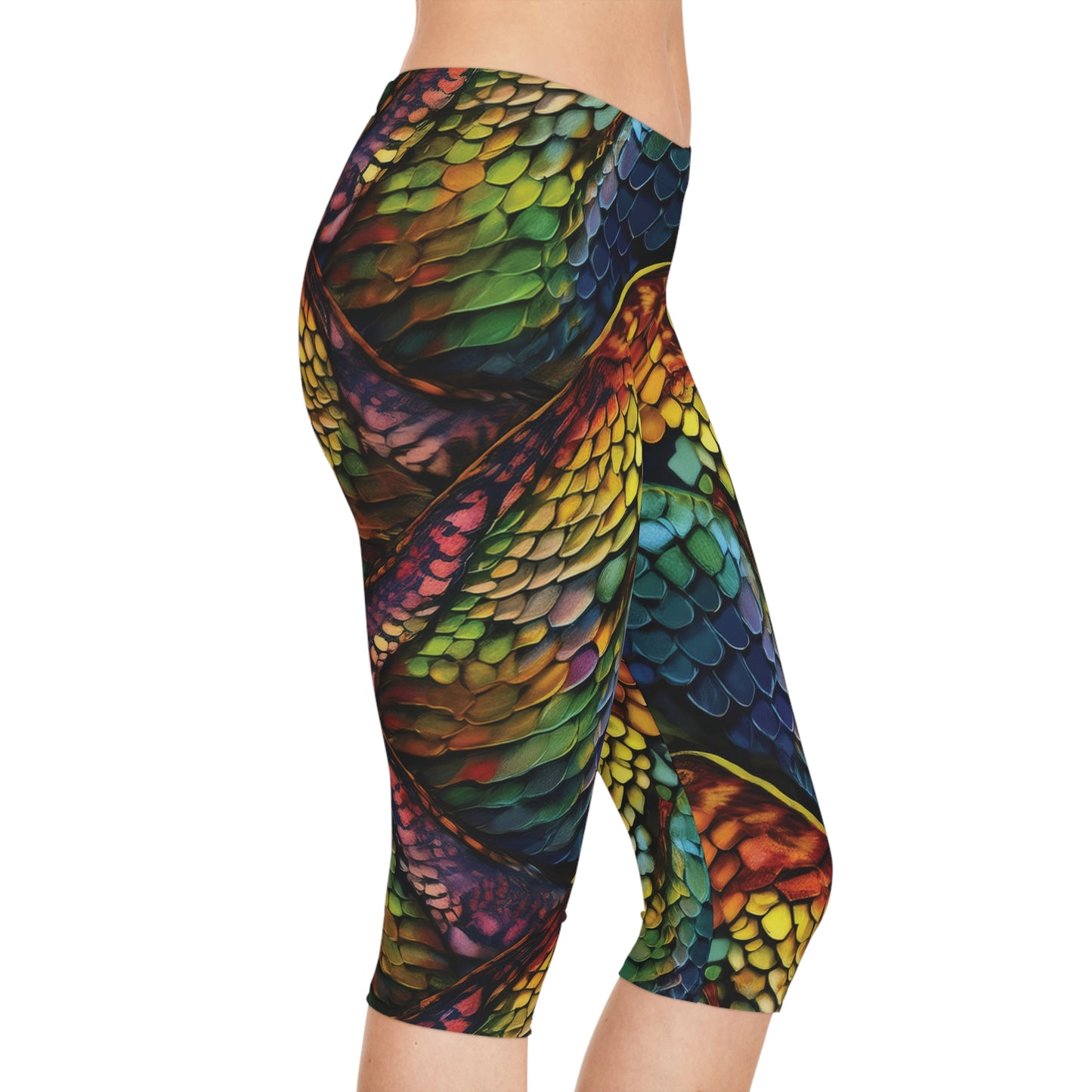 Capri leggings with Animal print - Snake - 3